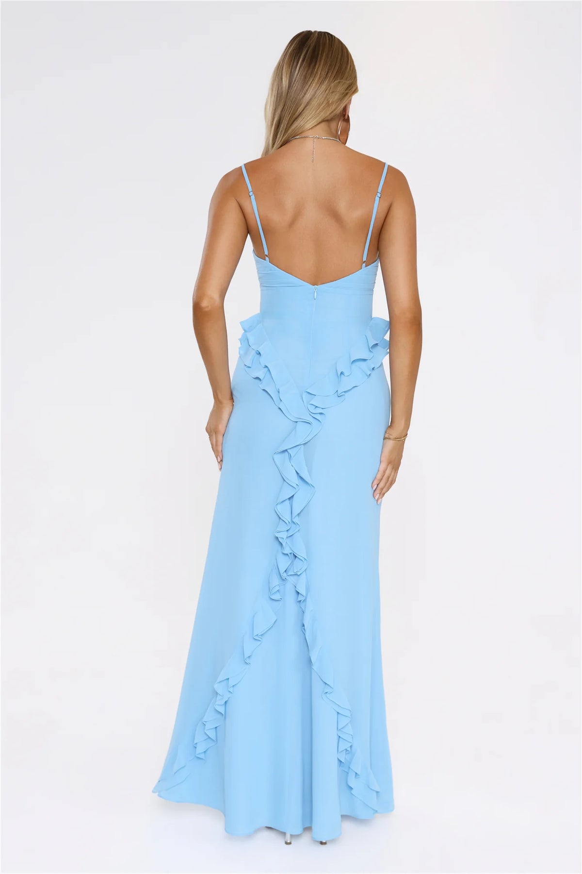 Balmy Nights Club Maxi Dress Blue