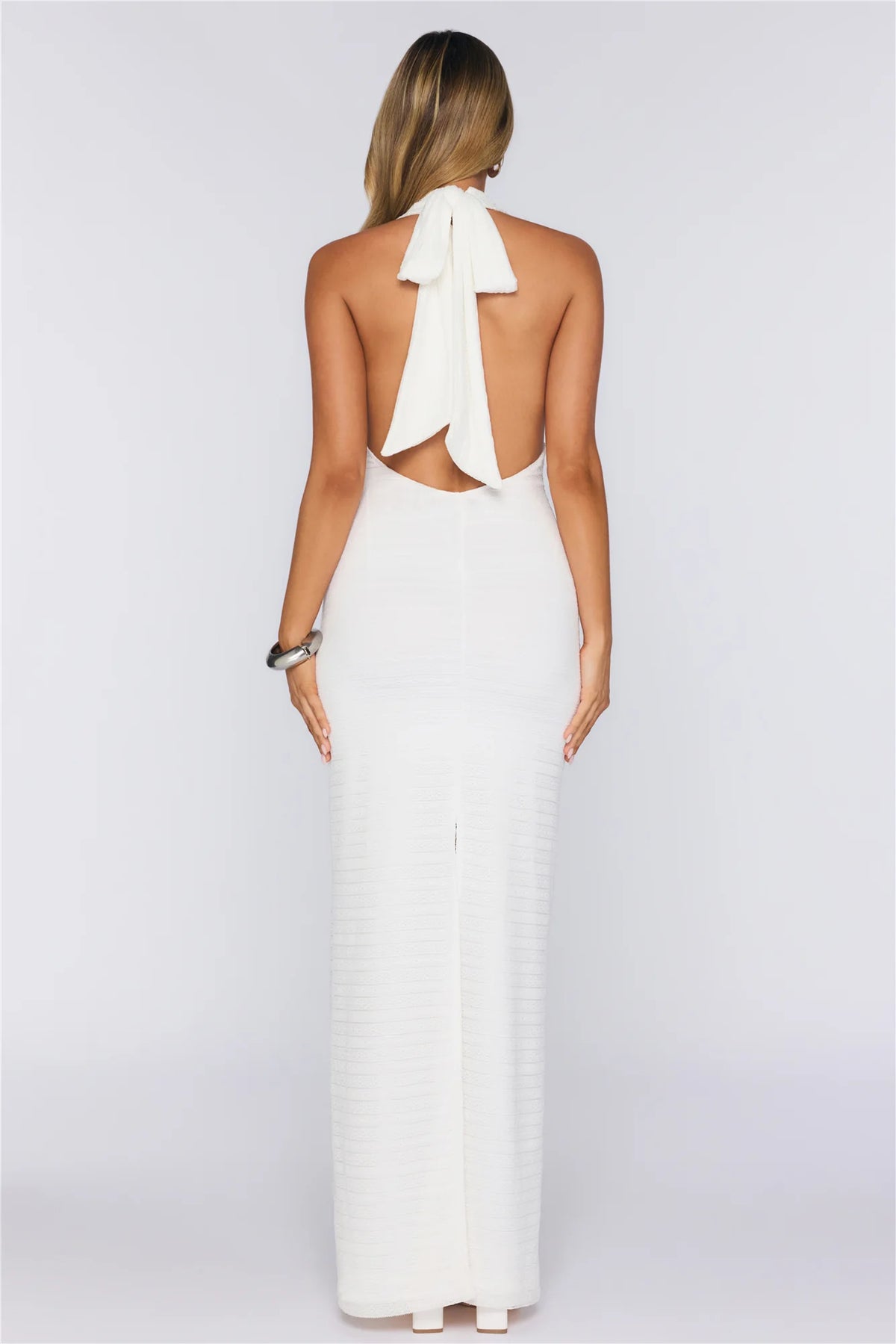 Chic By Day Halter Maxi Dress White