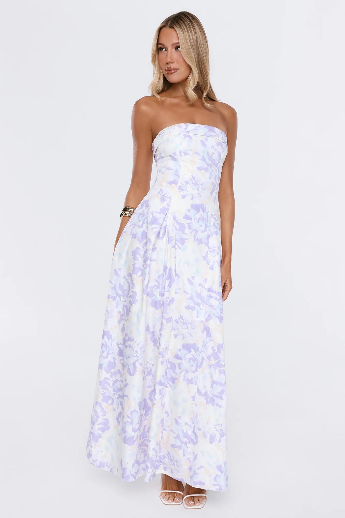 Simply Lovely Strapless Maxi Dress Lilac