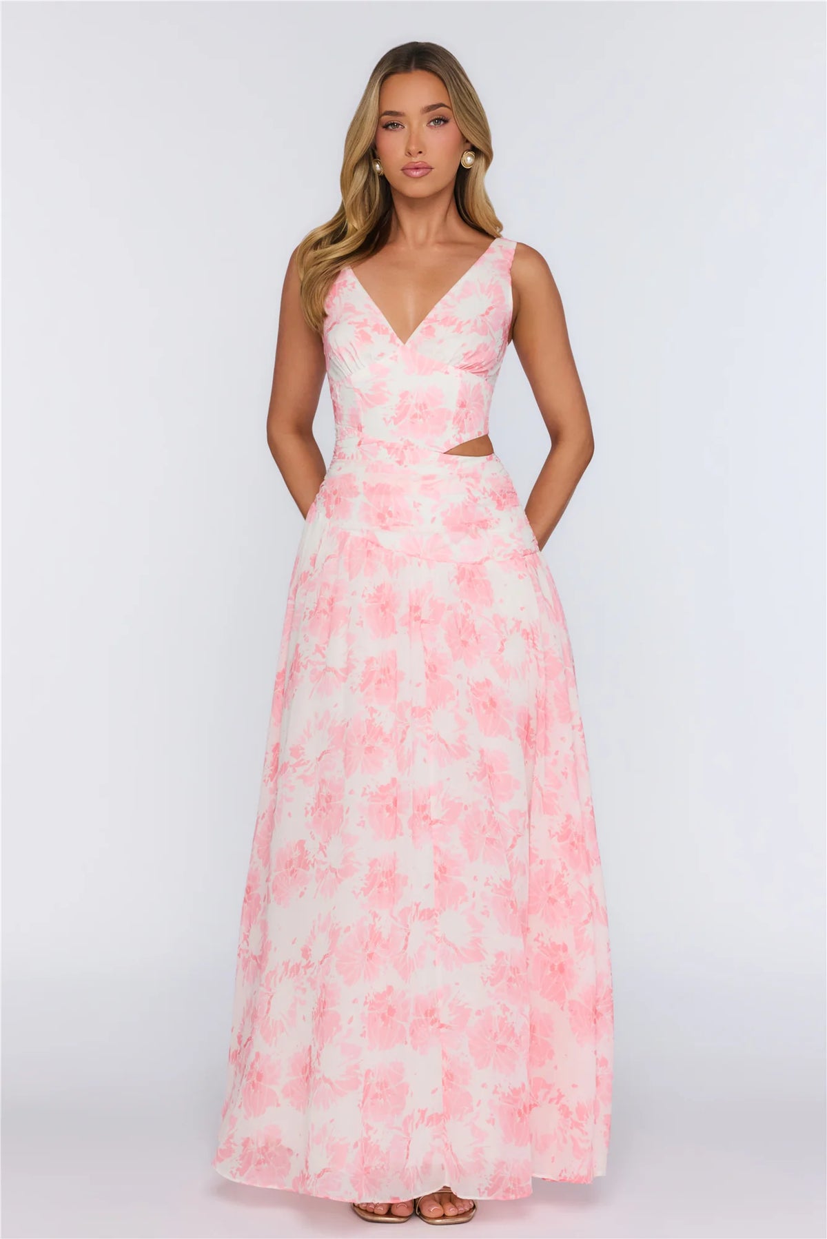 Wrapped In Pretty Maxi Dress Pink