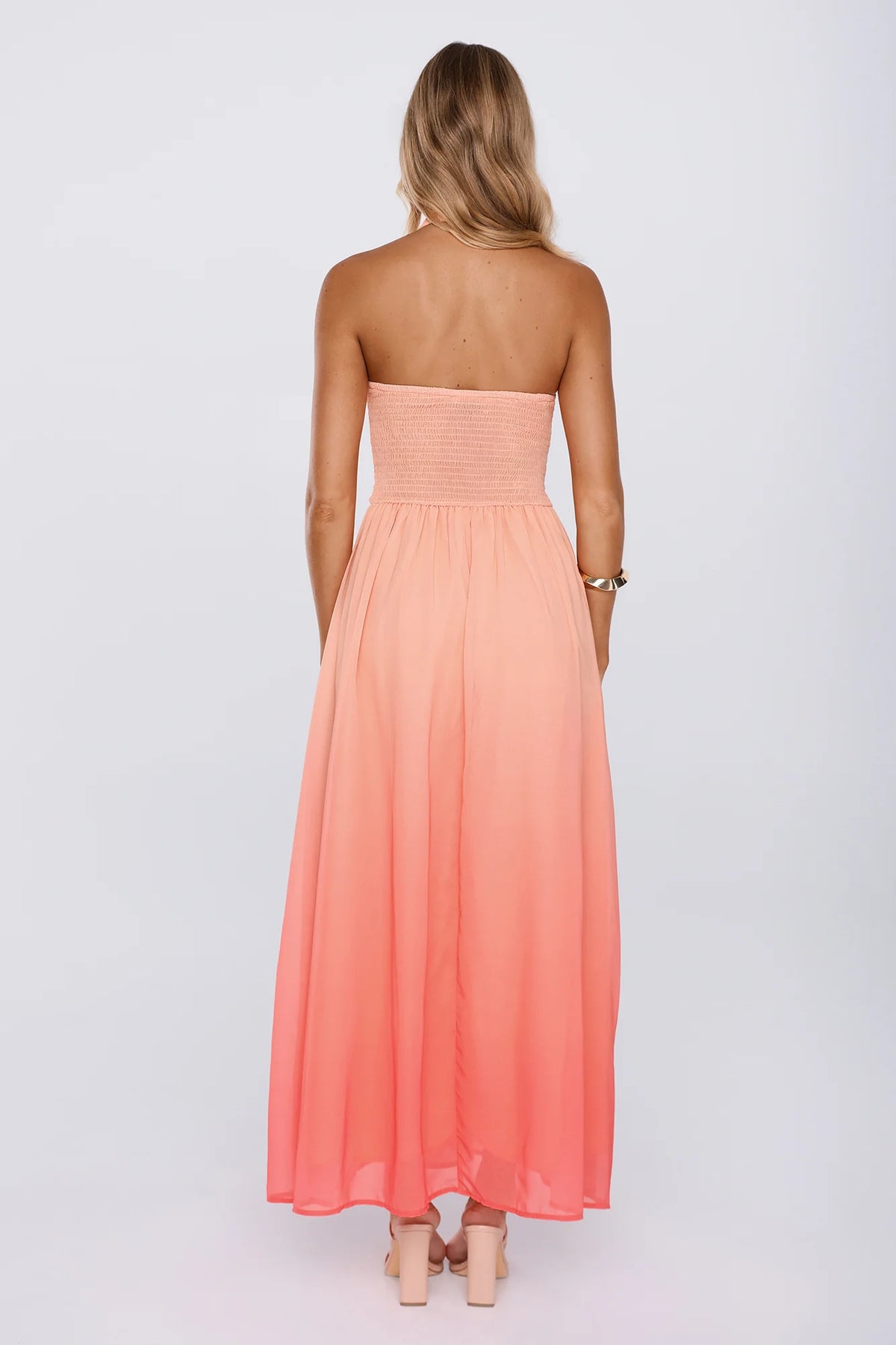 Always Invited Halter Maxi Dress Orange
