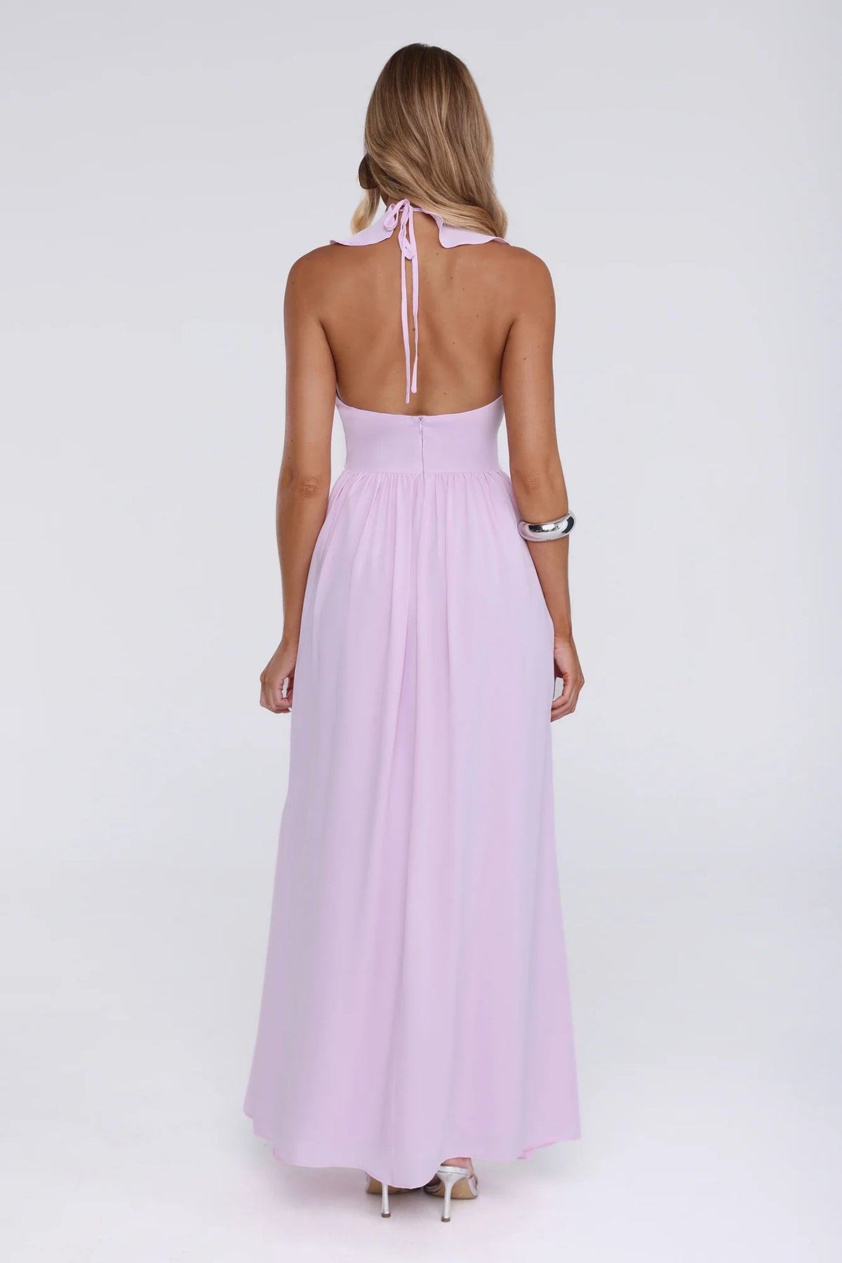 Celebrate You Halter Maxi Dress  Pink