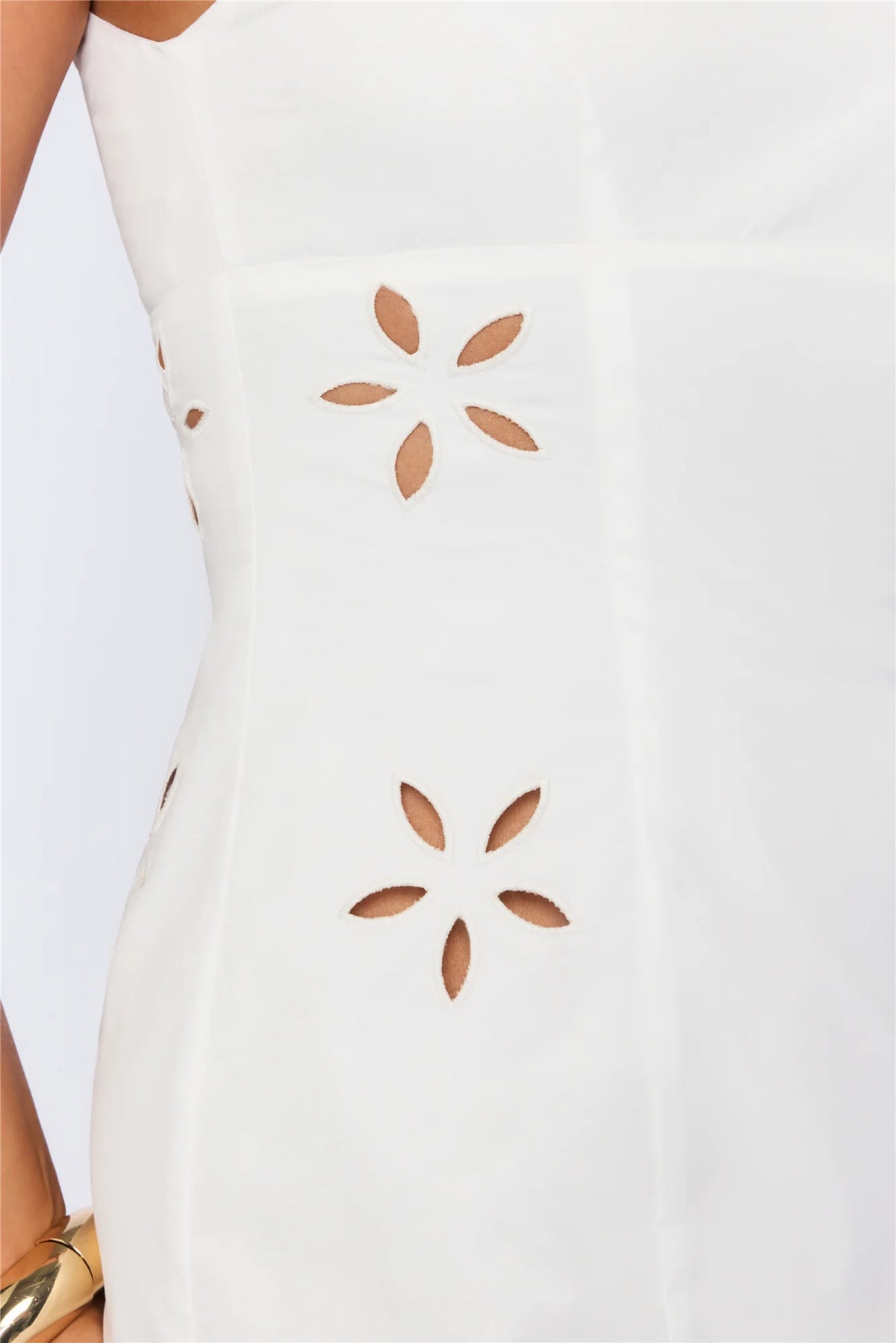 Flirt Factor High Mini Dress White
