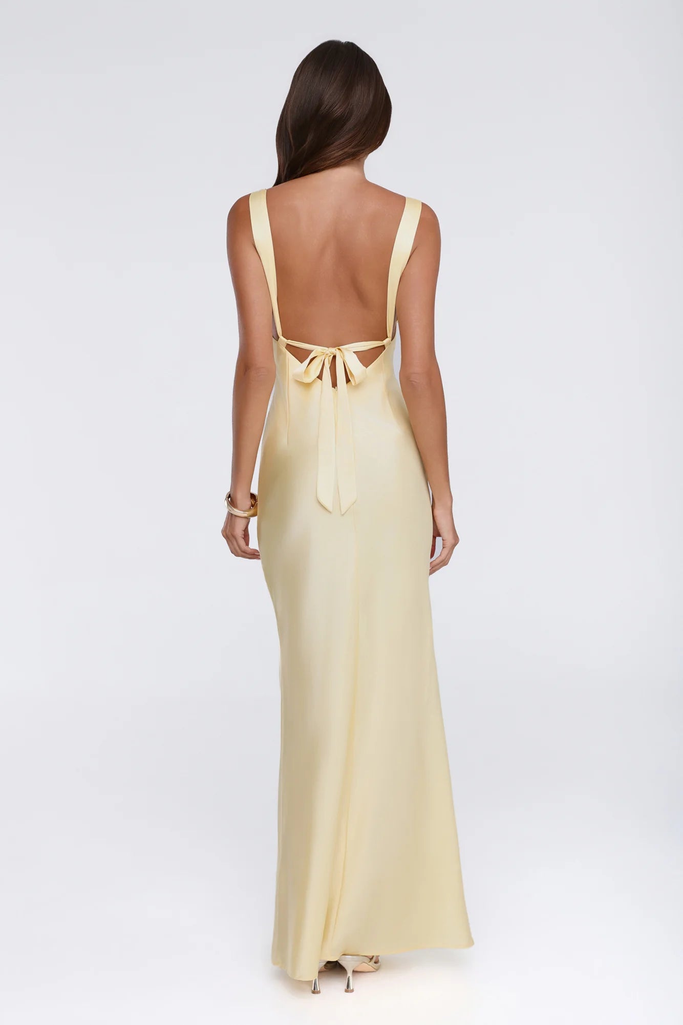 Polished Affair Satin Maxi Dress Butter