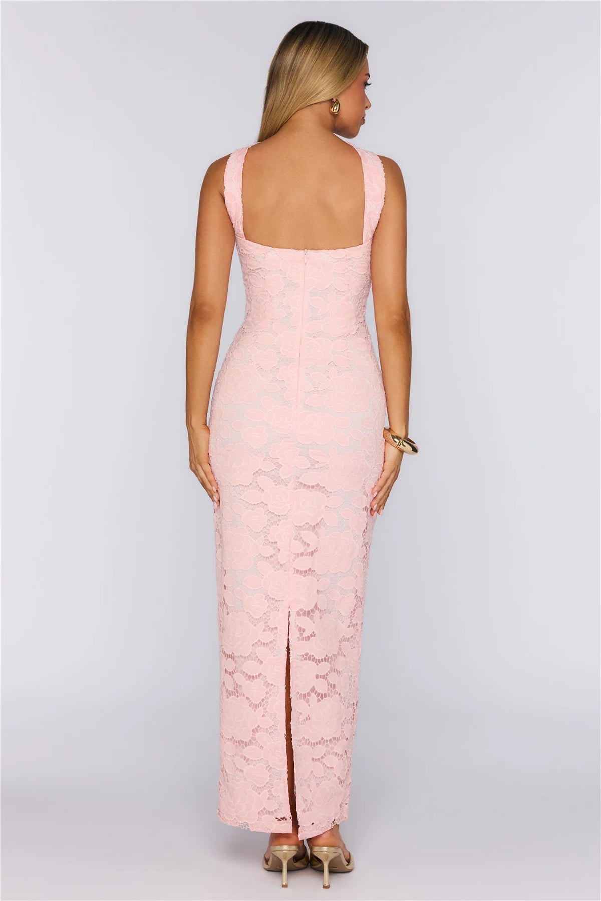 Best Is Calling Embroidered Maxi Dress Pink