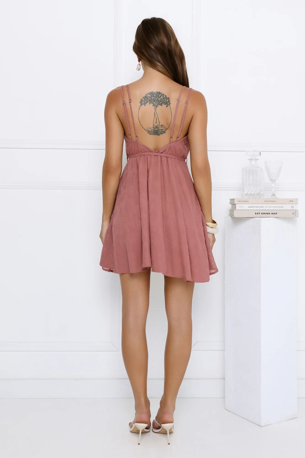 Showbiz Baby Dress Dark Rose