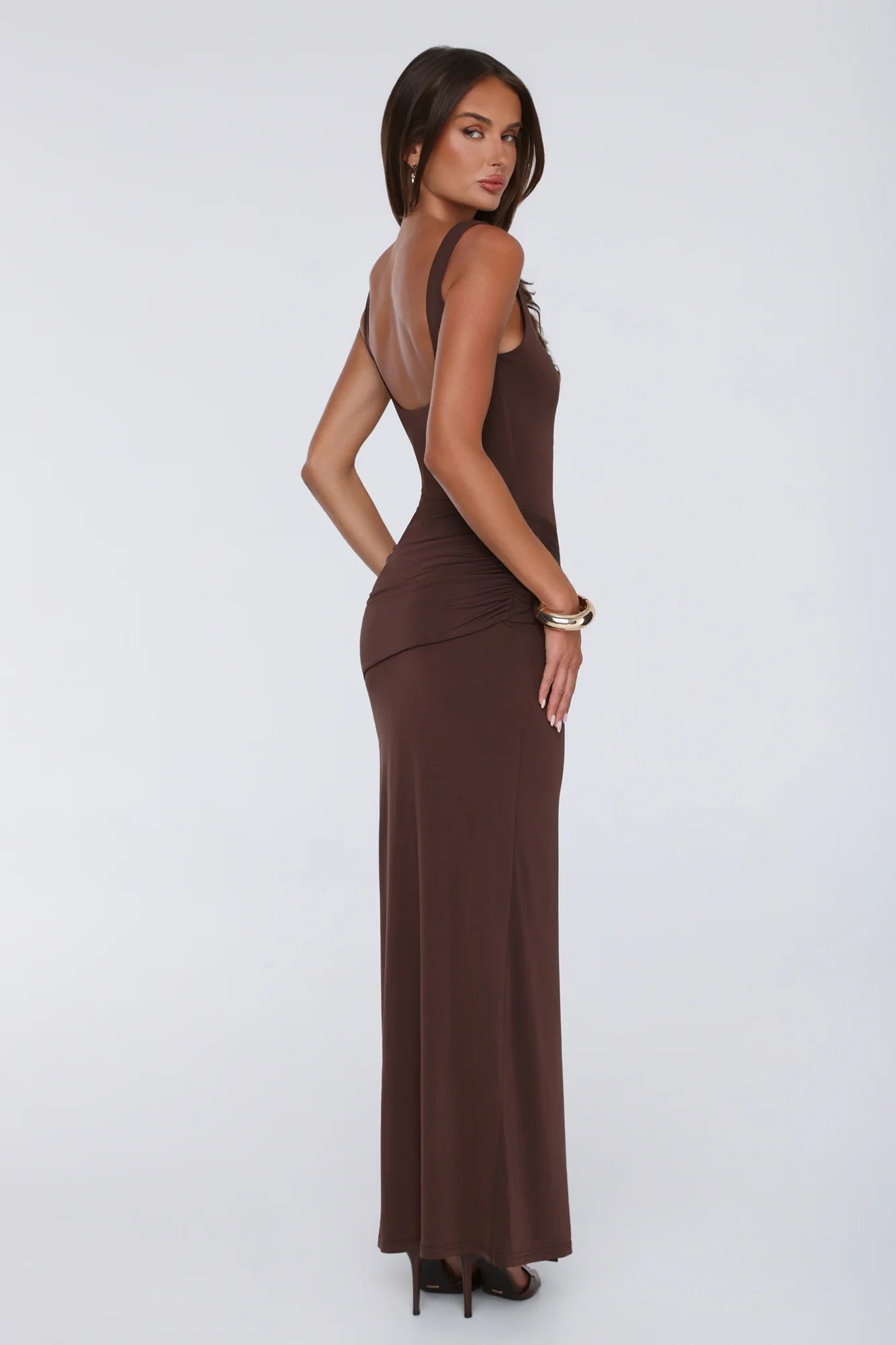 Maximum Style Maxi Dress Brown
