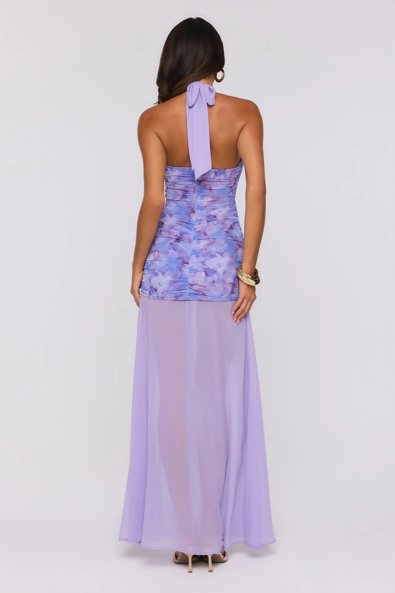 Lilac Whisper Halter Maxi Dress Lilac
