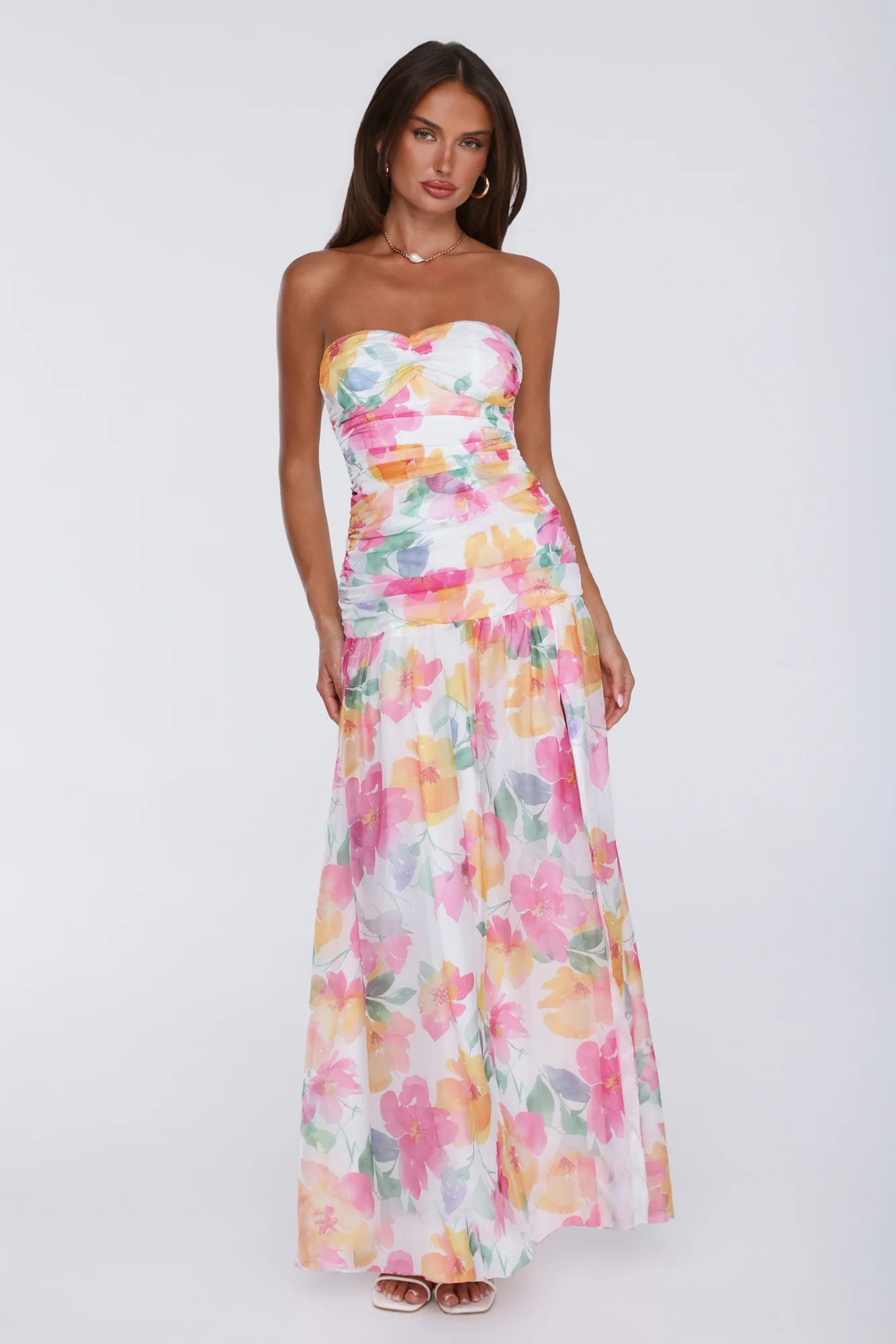 Pretty Much Perfect Strapless Maxi Dress Pink