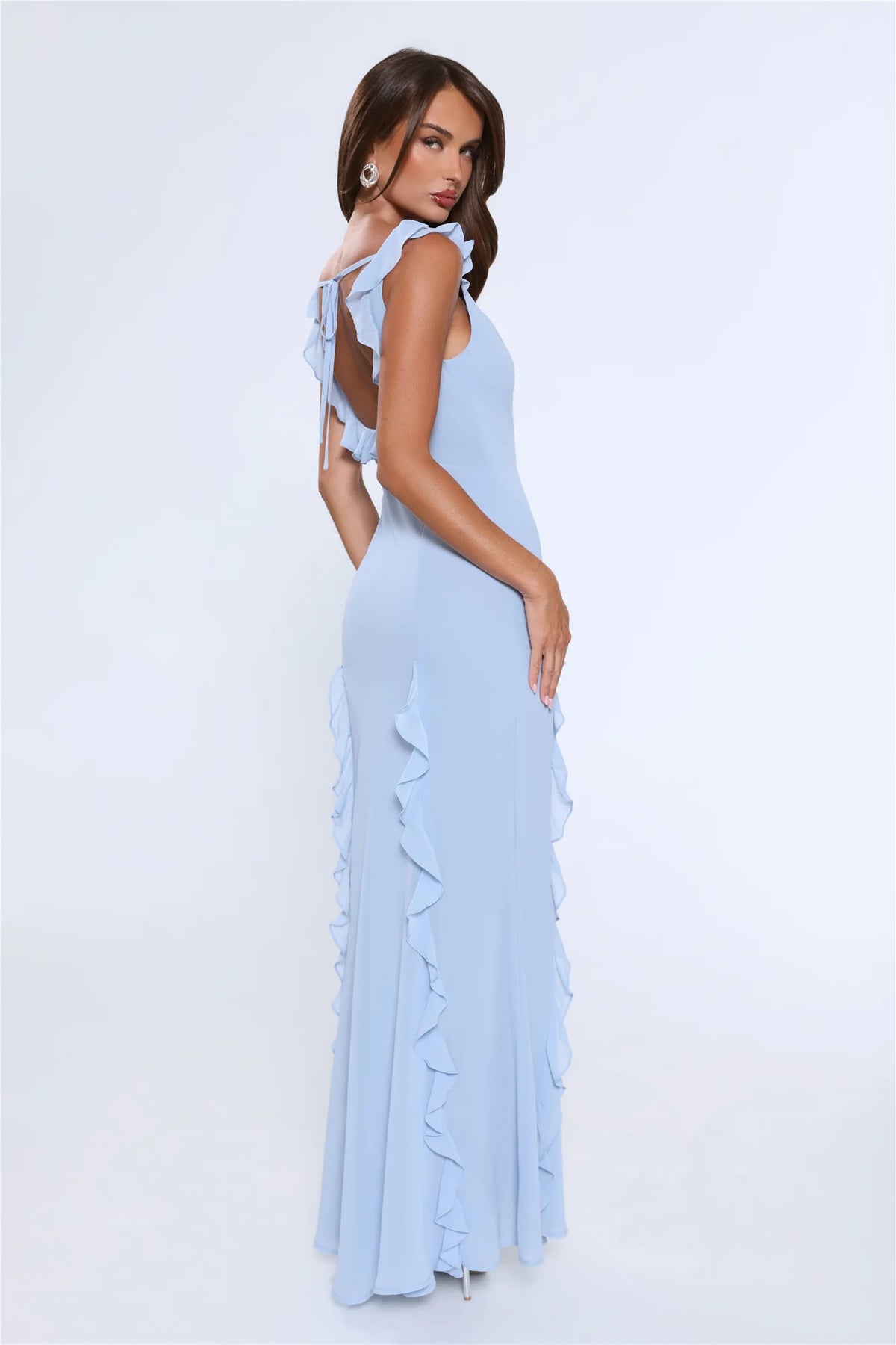 All Night Affair Maxi Dress Light Blue