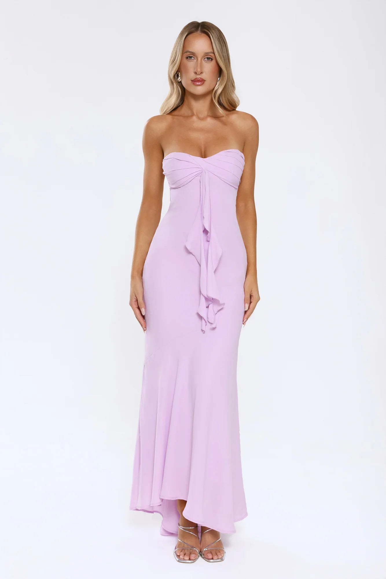 Flirt With Purpose Strapless Maxi Dress Lilac