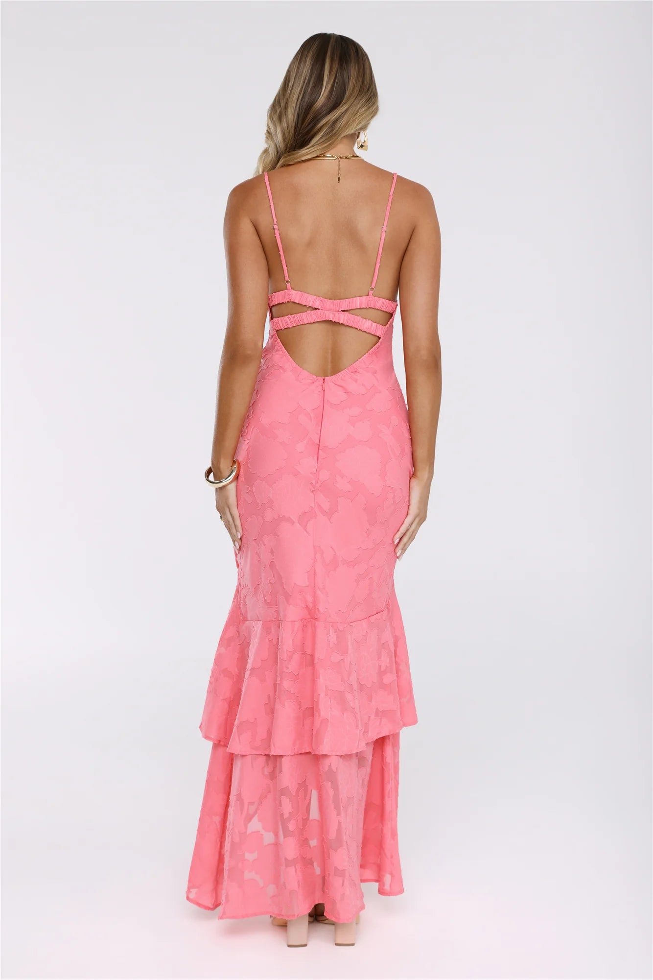 Petal Parade Maxi Dress Coral