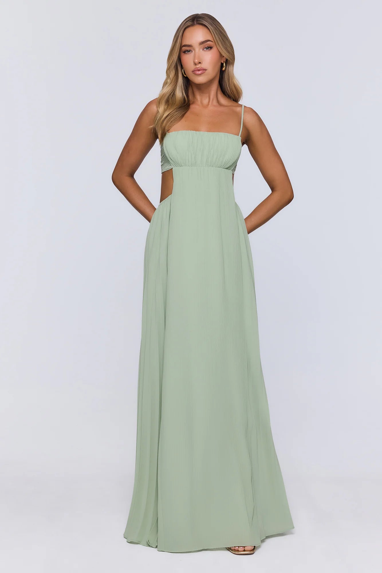 Polished Agenda Maxi Dress Sage