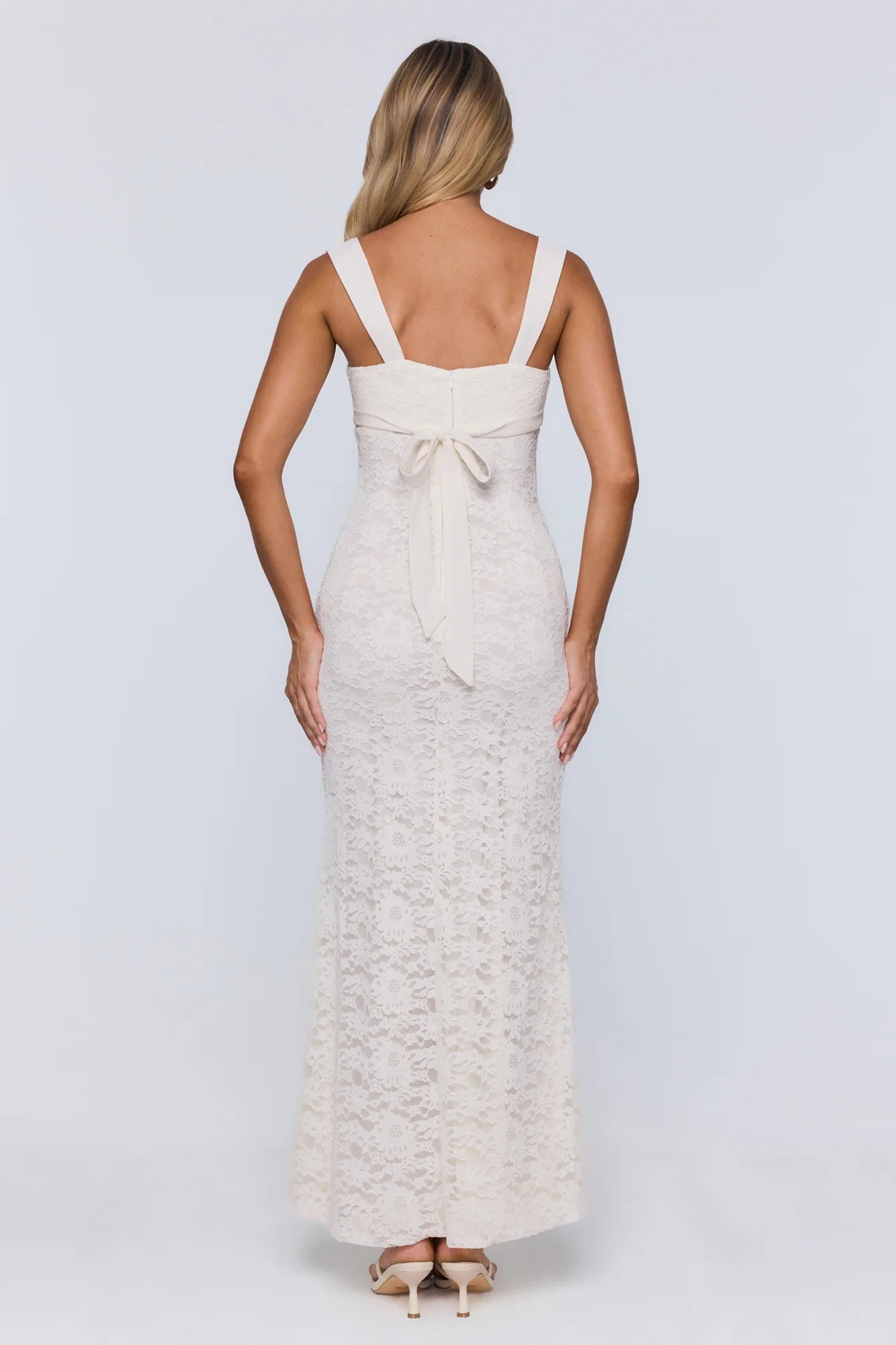 Endless Honeymoon Lace Maxi Dress Cream