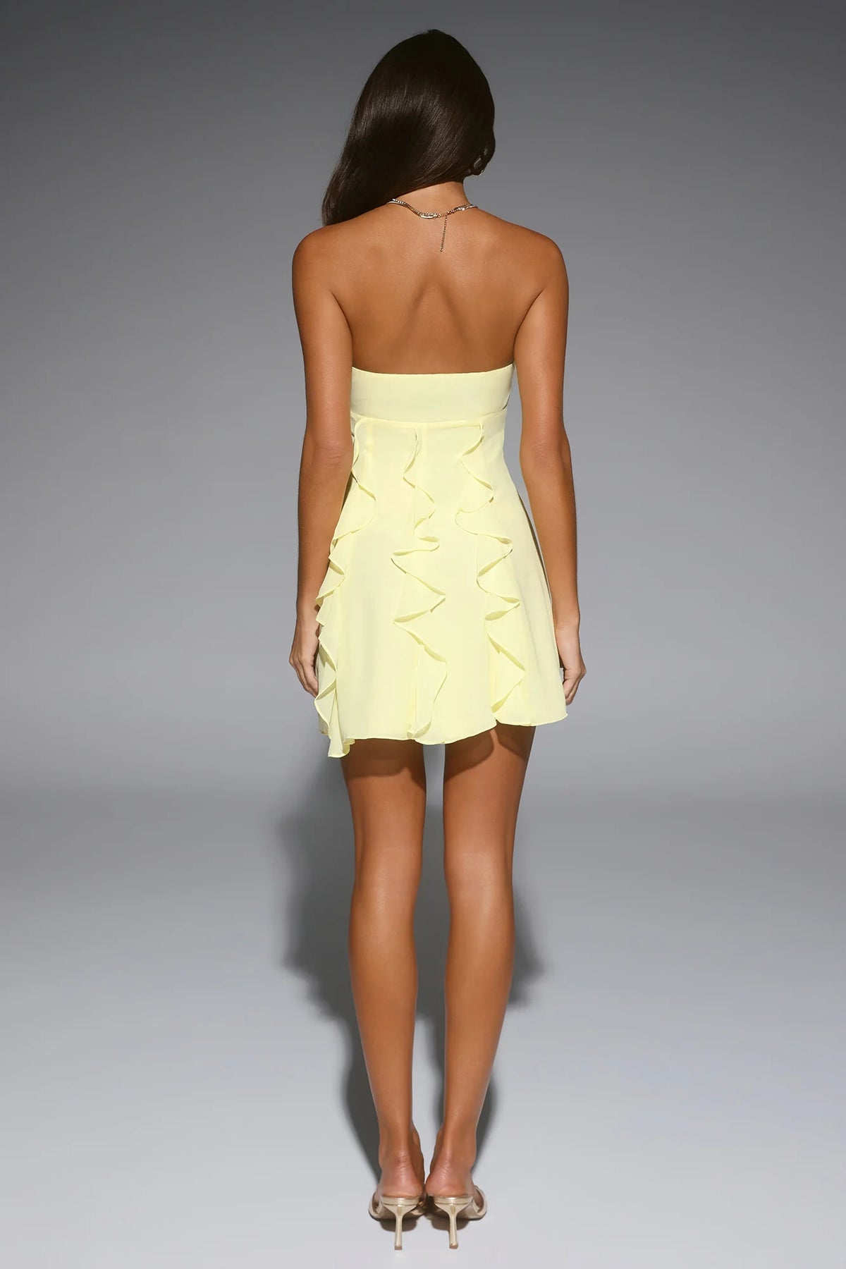 Imagine It Strapless Mini Dress Yellow