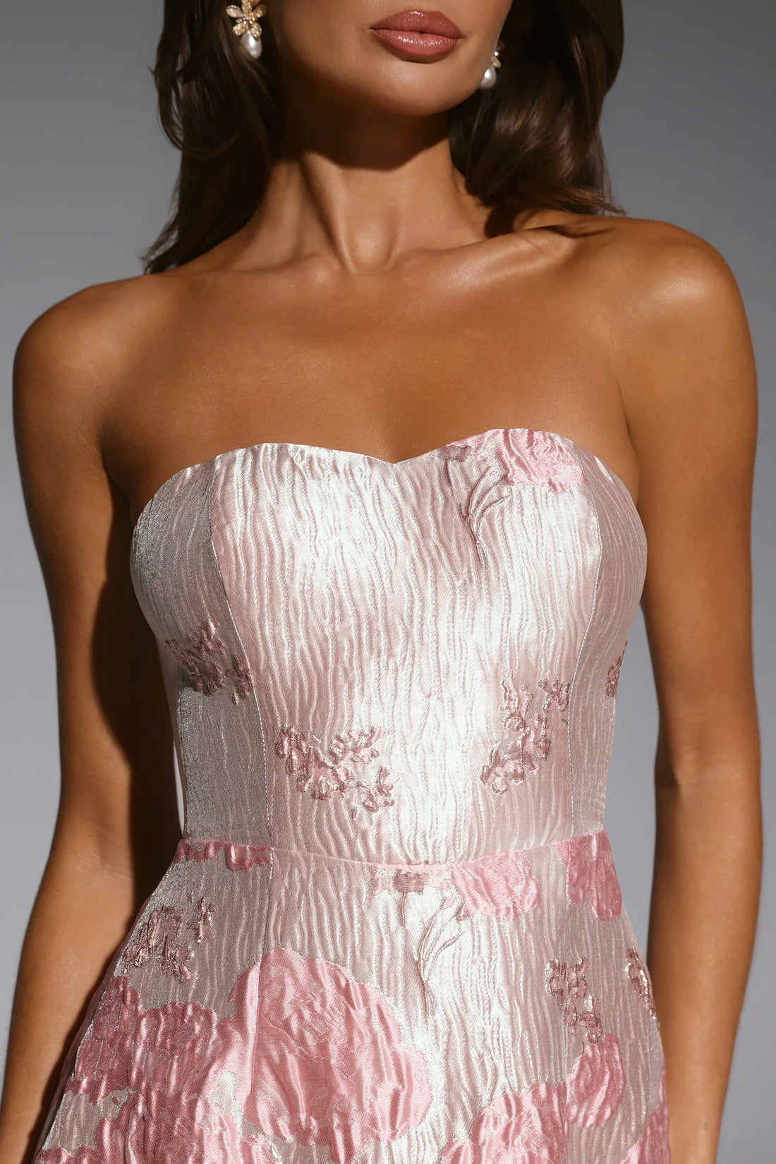 Wisteria Wishes Strapless Mini Dress Pink