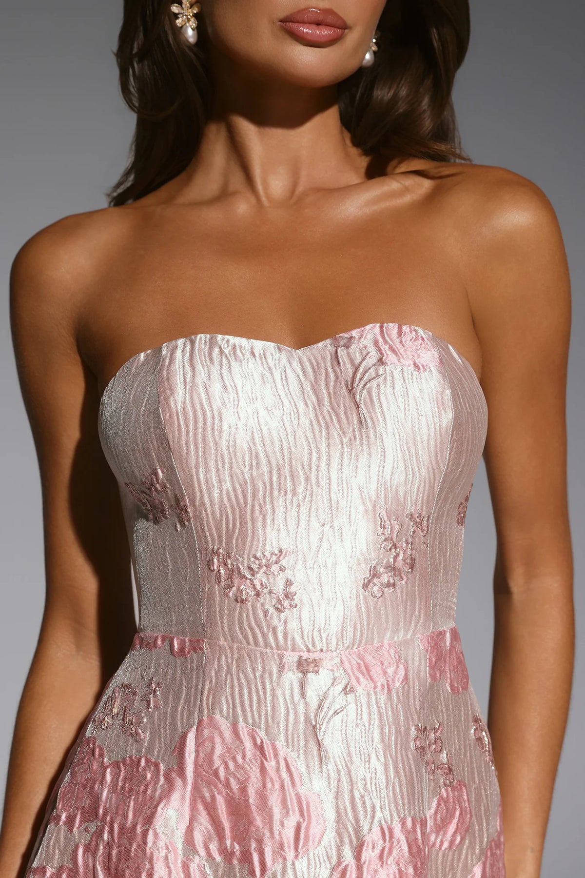 Wisteria Wishes Strapless Mini Dress Pink
