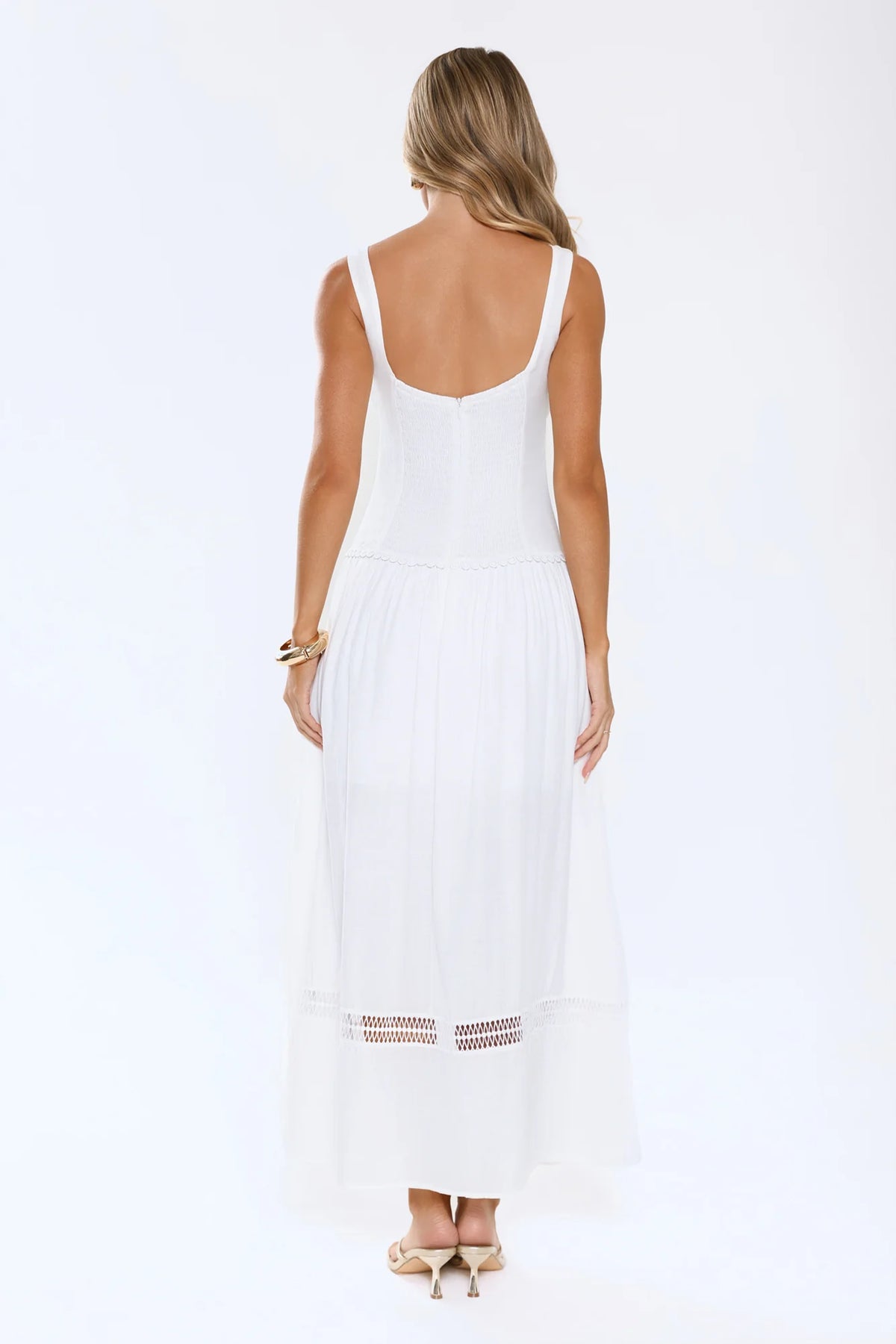 Softly Sunlit Maxi Dress White
