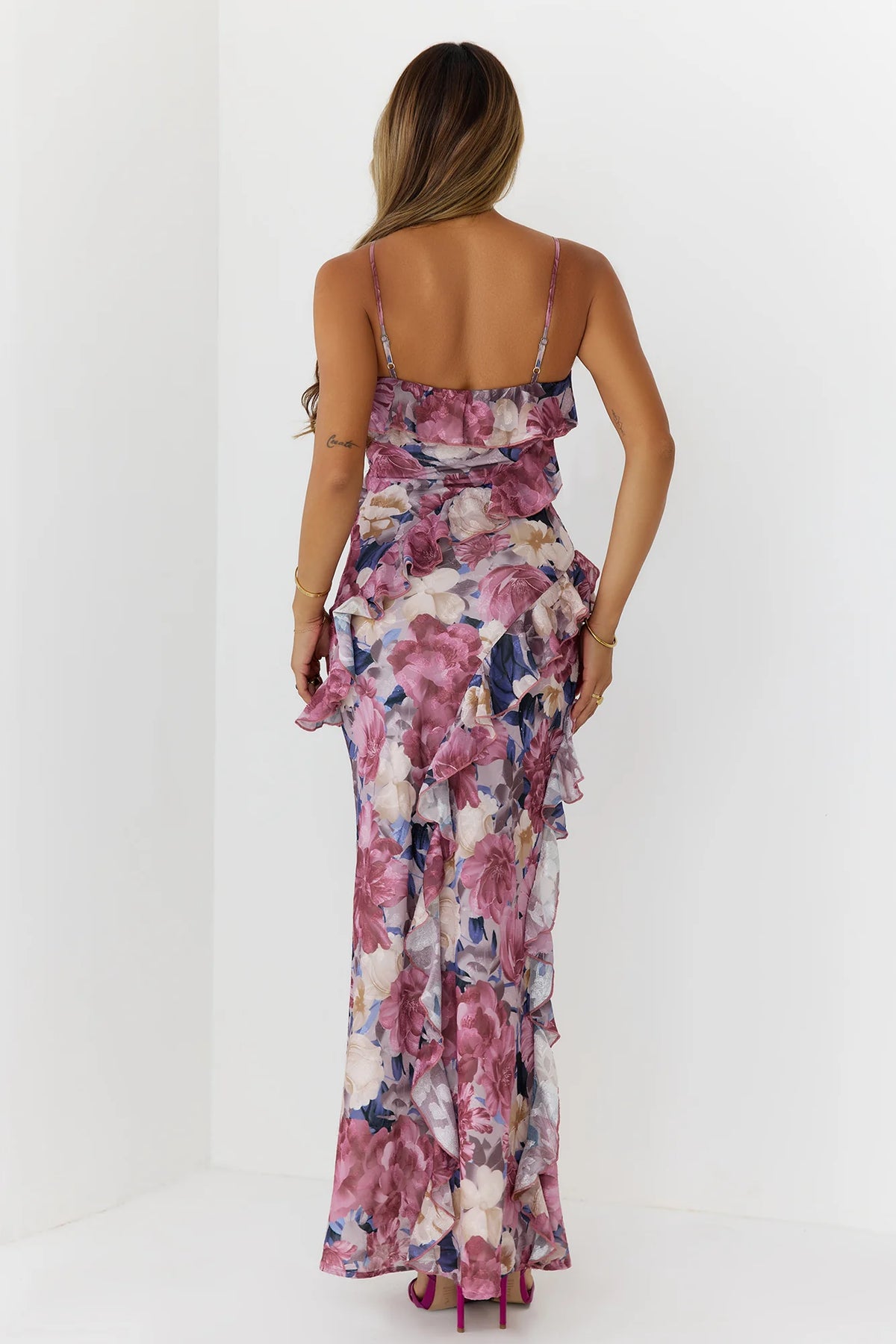 Moonlit Magnolia Maxi Dress Floral