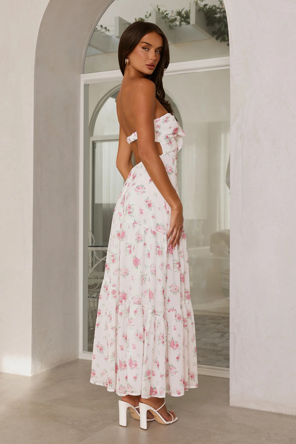 Her Style Diary Strapless Maxi Dress White