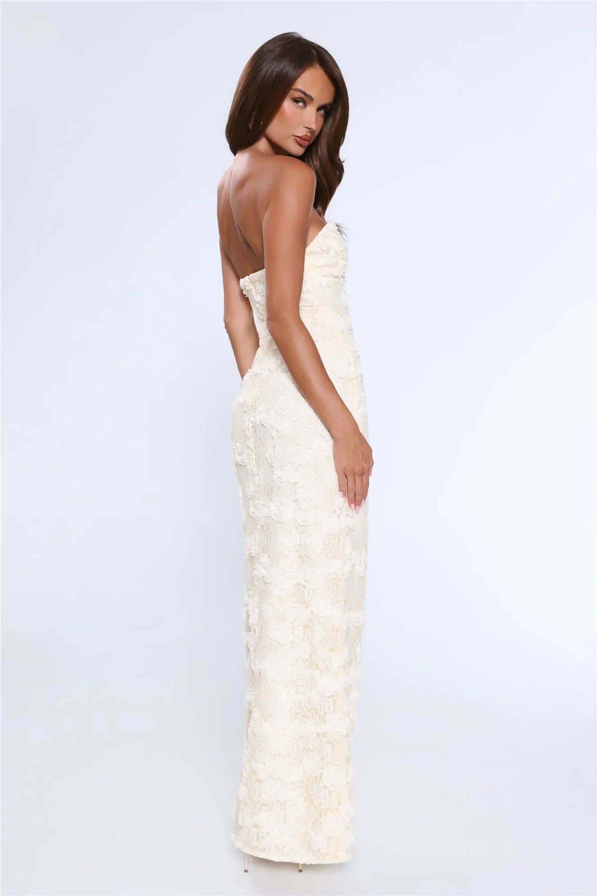 Roselight Aura Strapless Maxi Dress Yellow