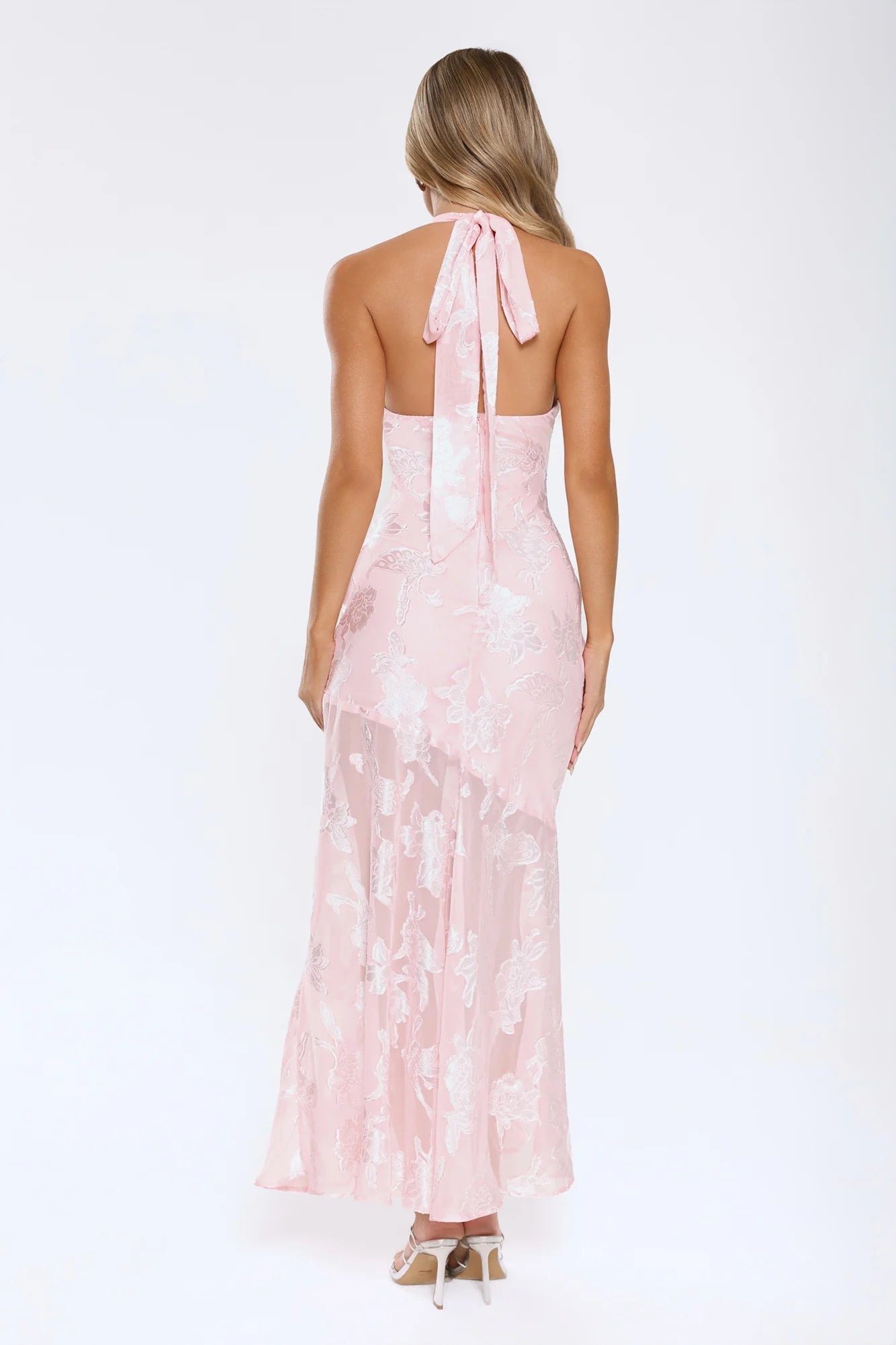 Pretty Upgrade Halter Maxi Dress Pink