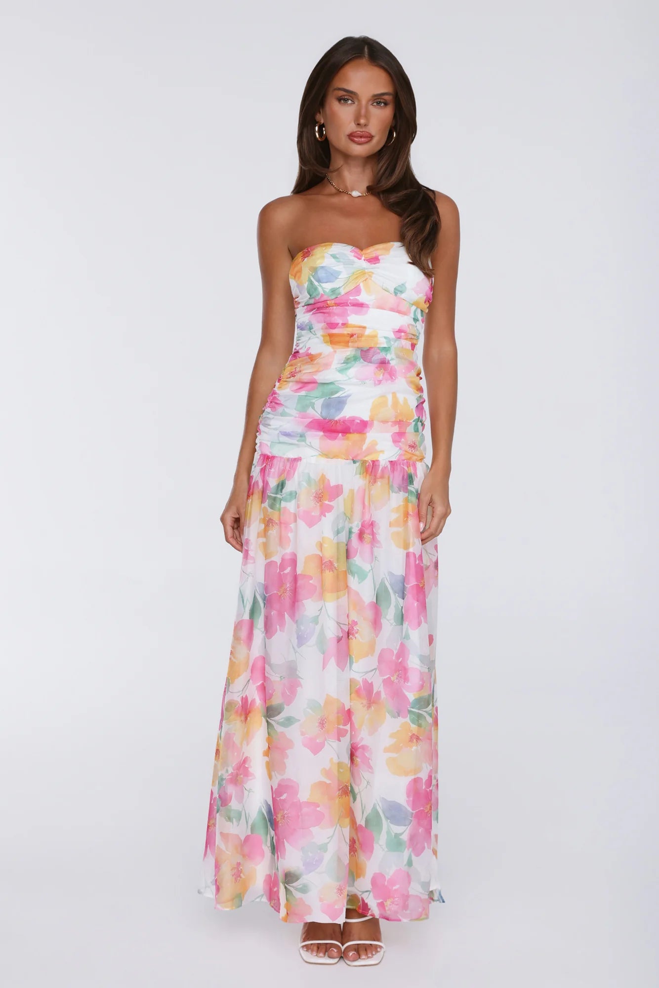 Pretty Much Perfect Strapless Maxi Dress Pink