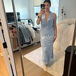 Lime Light Mesh Halter Maxi Dress Navy