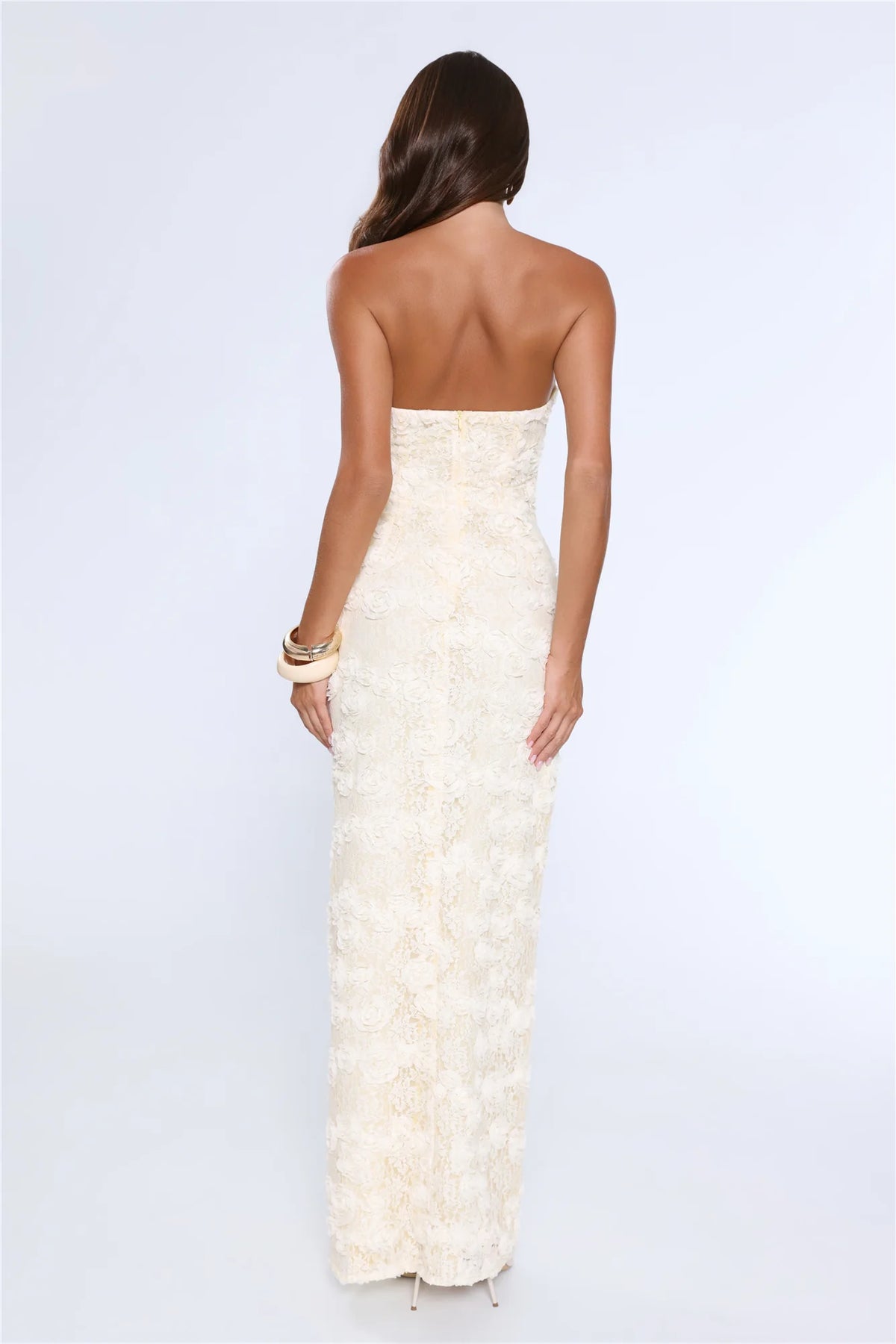 Roselight Aura Strapless Maxi Dress Yellow