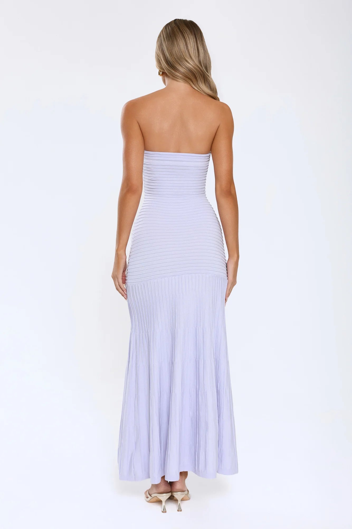 Statement Mode Strapless Maxi Dress Lilac