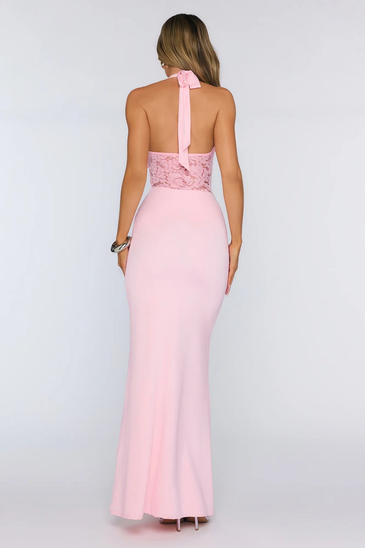 Always That Girl Halter Maxi Dress Pink