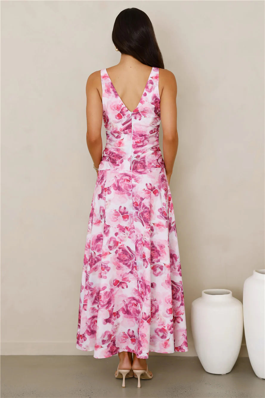 Sunset Radiance Maxi Dress Pink