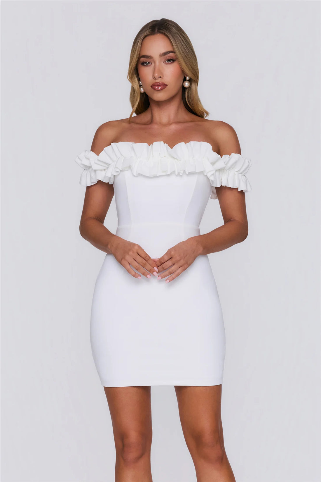 Show Off Style Mini Dress White