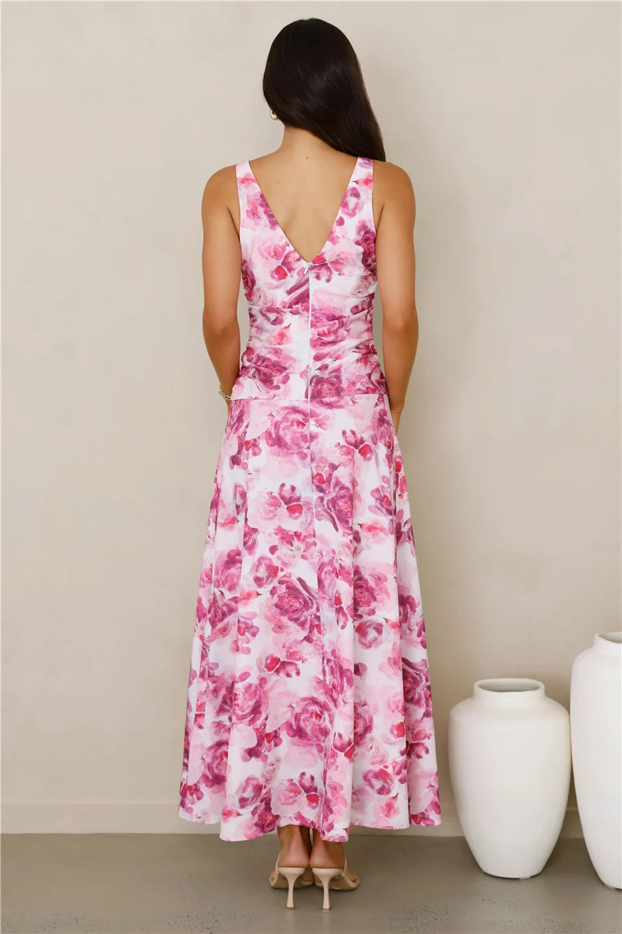 Sunset Radiance Maxi Dress Pink