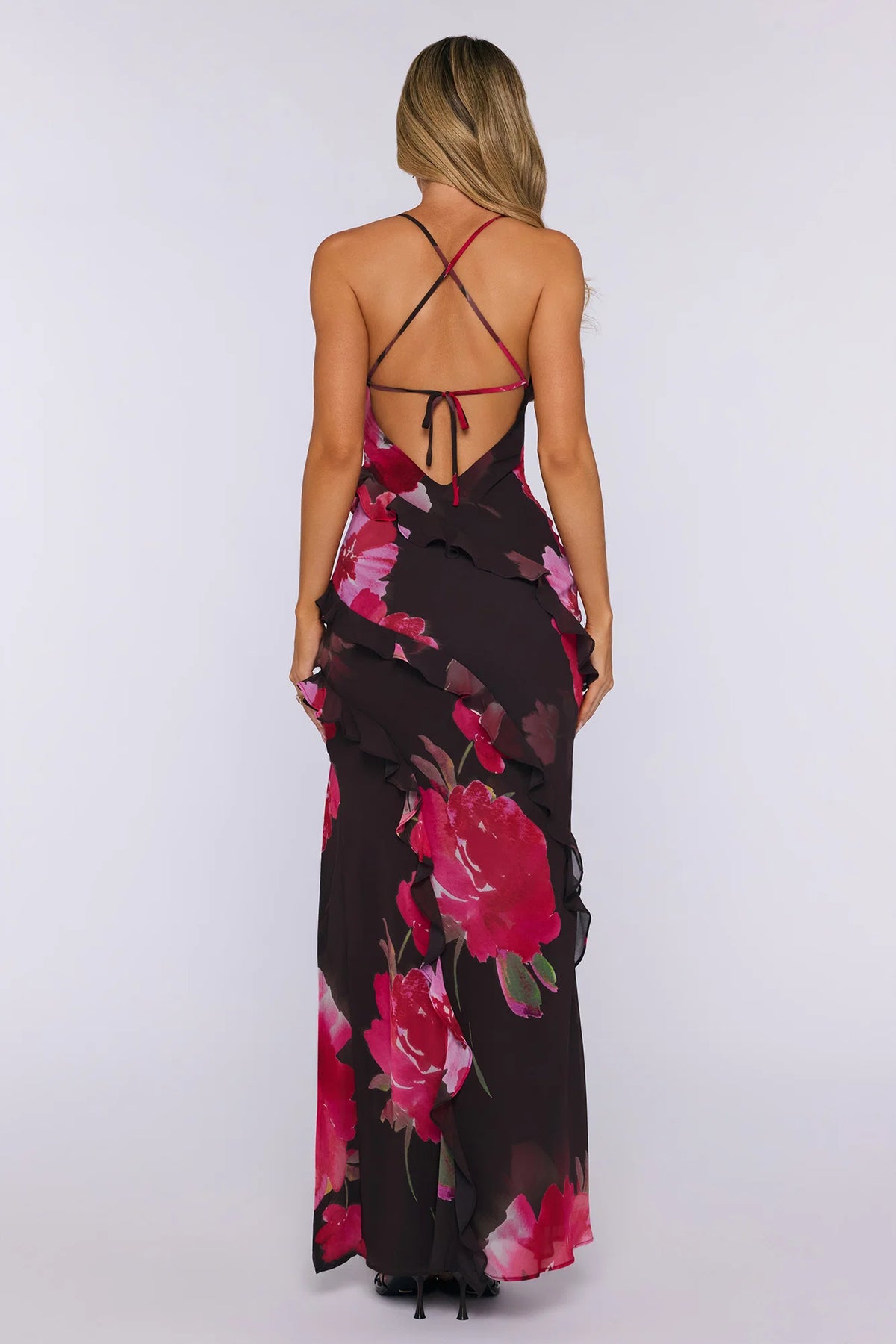 Kissed By Sun Maxi Dress Jardin Floral Print