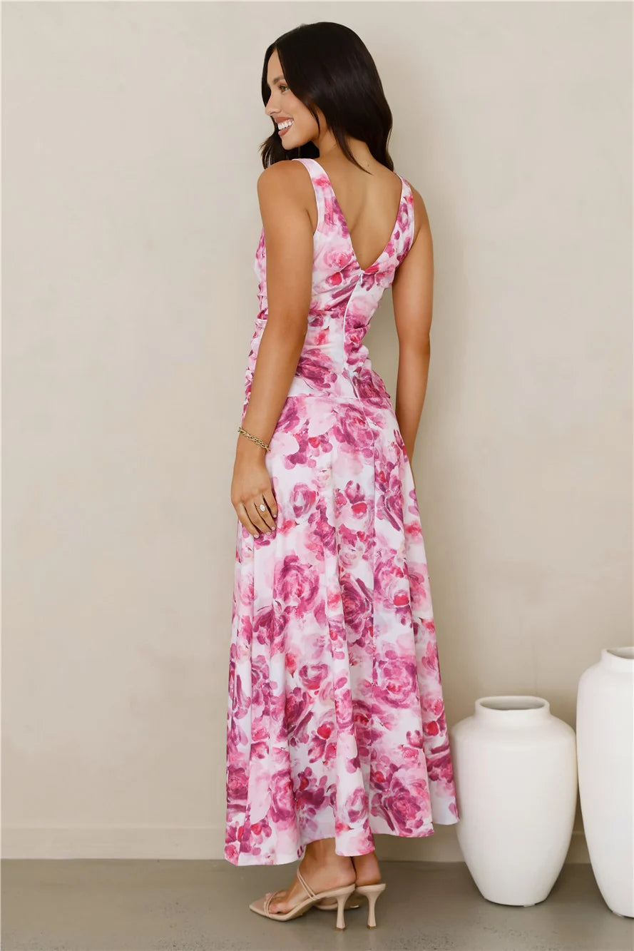 Sunset Radiance Maxi Dress Pink