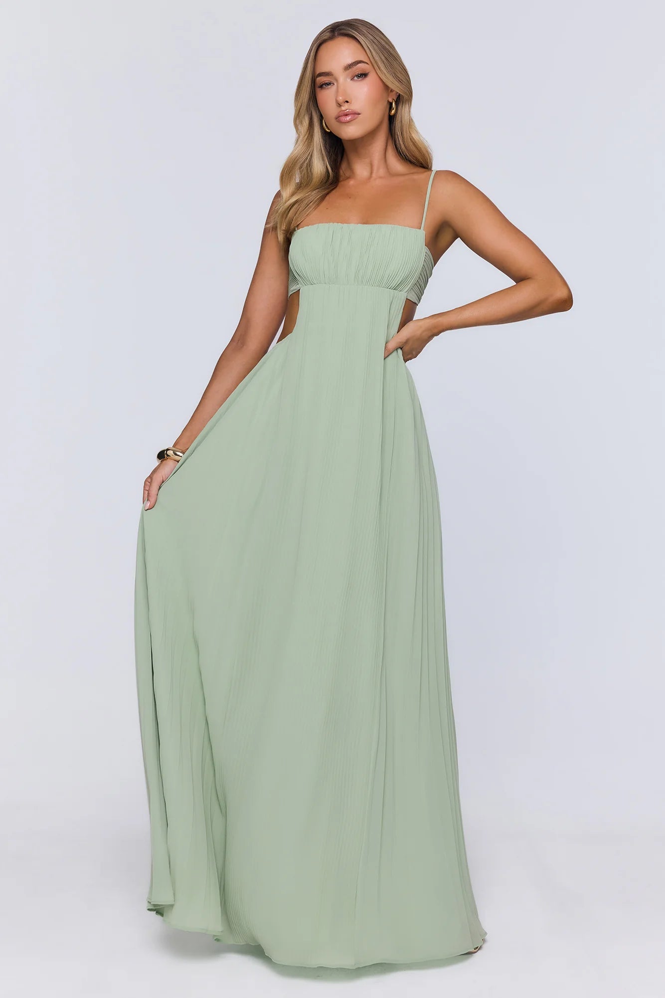 Polished Agenda Maxi Dress Sage