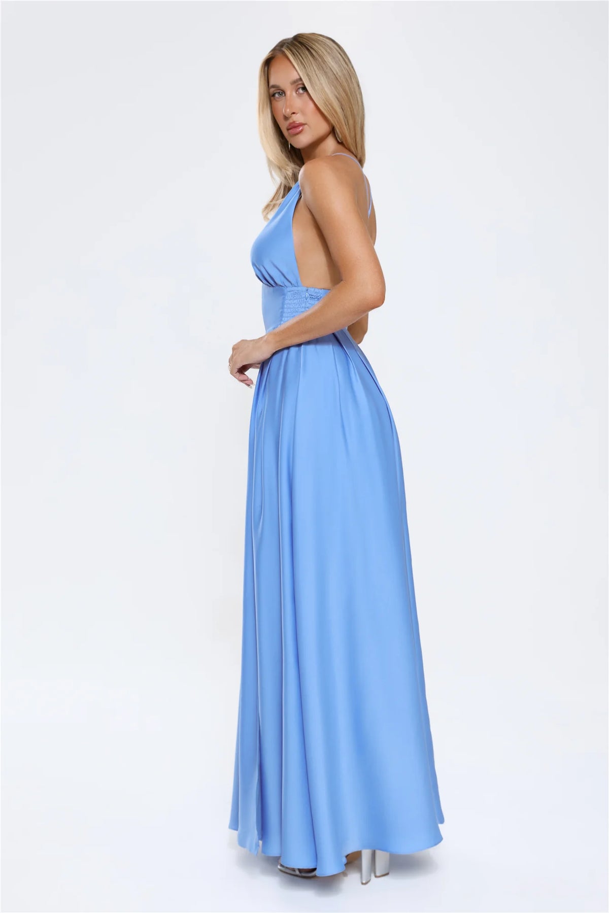 Secret Strolls Maxi Dress Blue