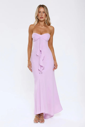 Flirt With Purpose Strapless Maxi Dress Lilac