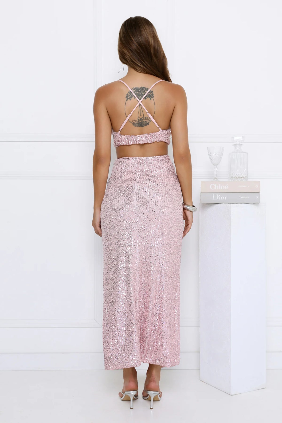 Sparkling Moment Maxi Dress Pink
