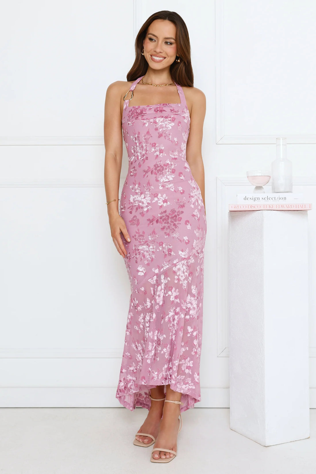 Soft Serenade Halter Maxi Dress Lilac