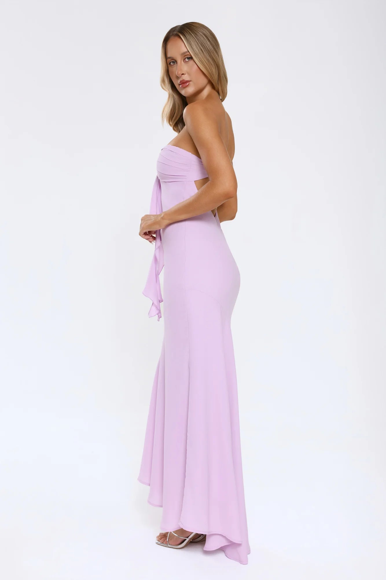 Flirt With Purpose Strapless Maxi Dress Lilac