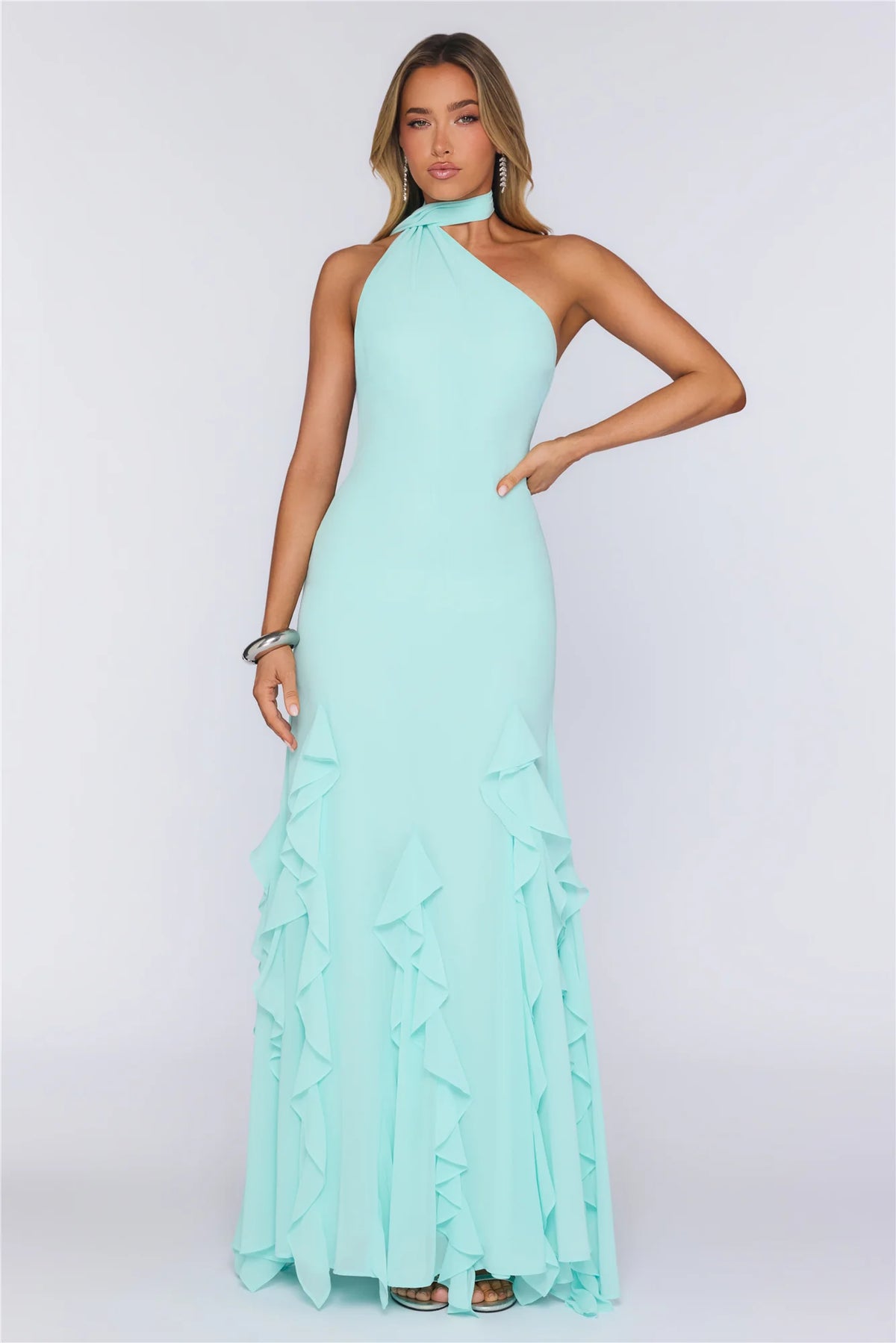 Prettiest Guest Wrap Neck Maxi Dress Sage