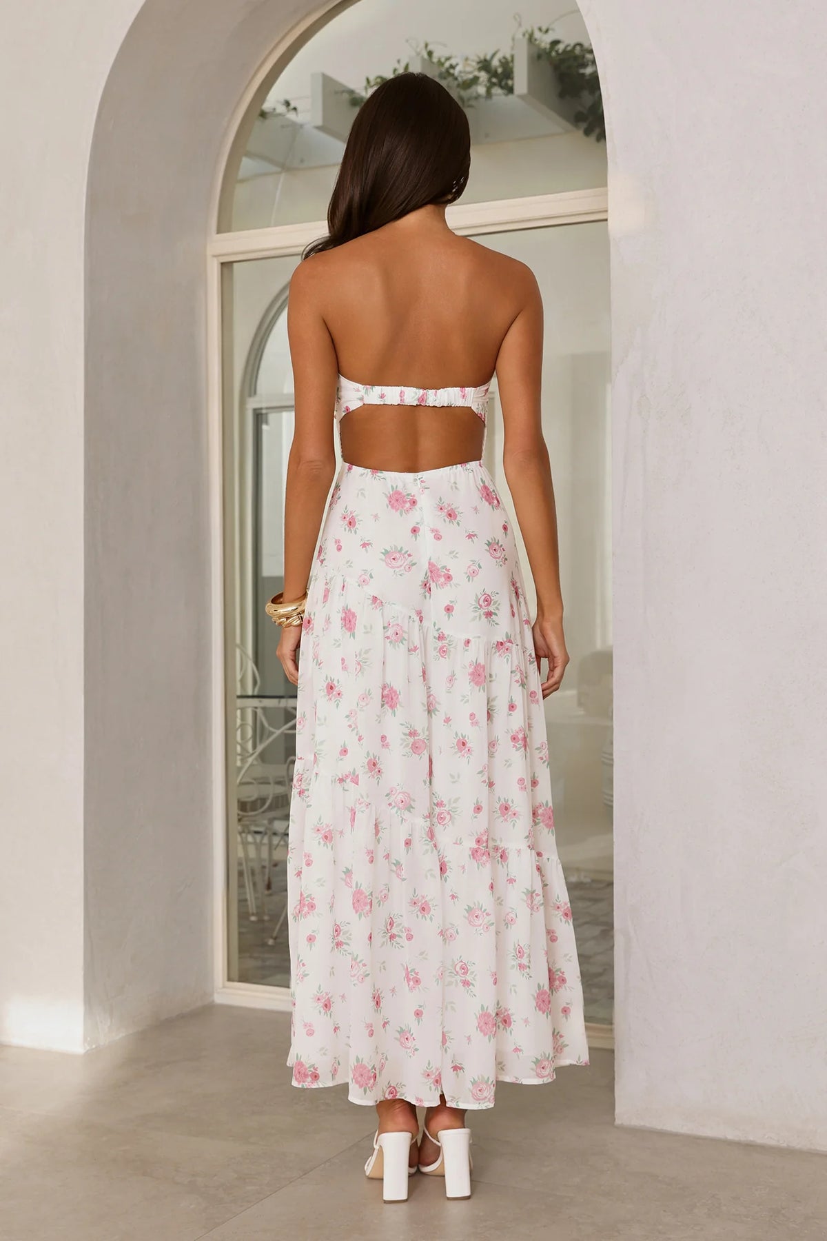 Her Style Diary Strapless Maxi Dress White