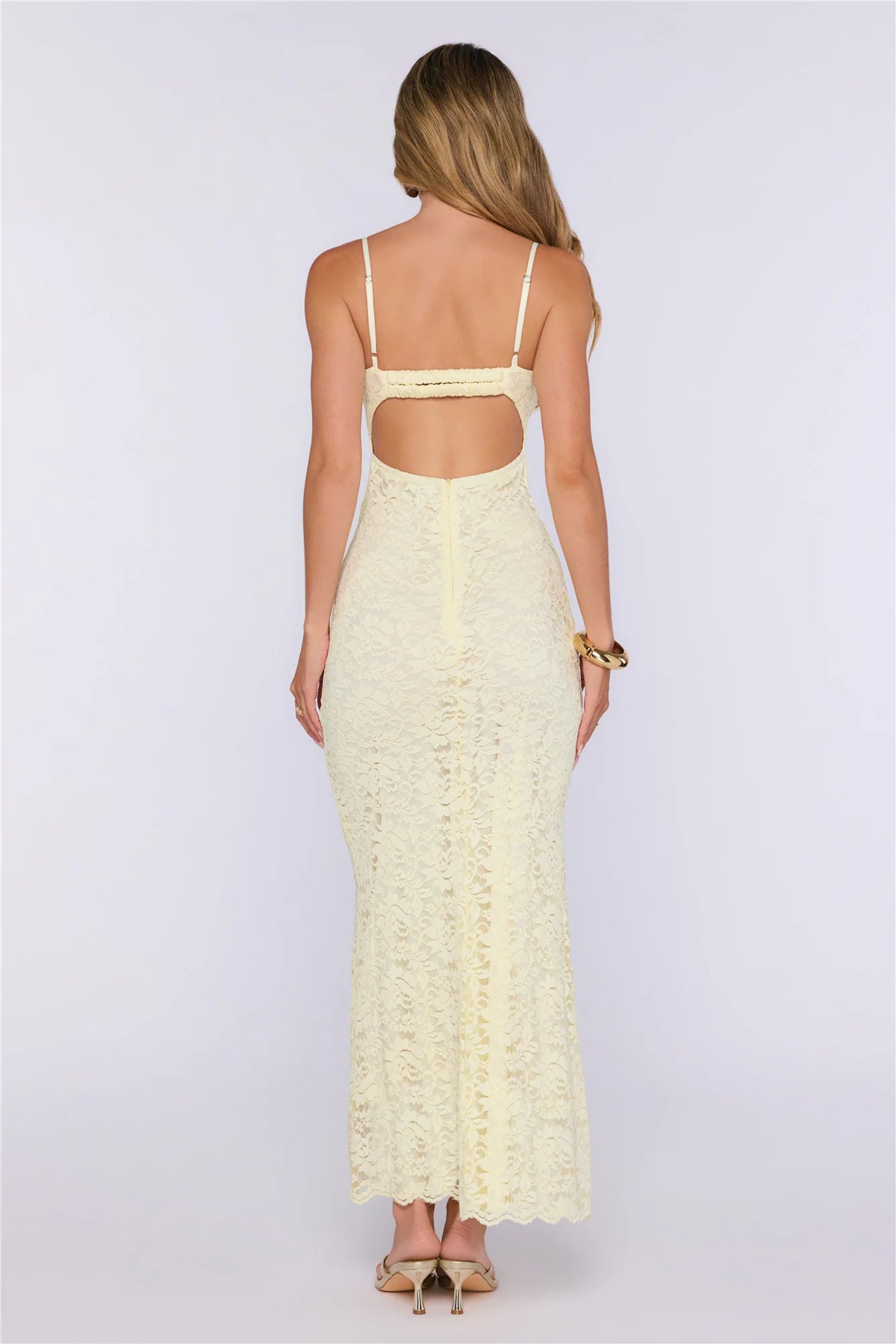 Dream Vision Lace Maxi Dress Yellow