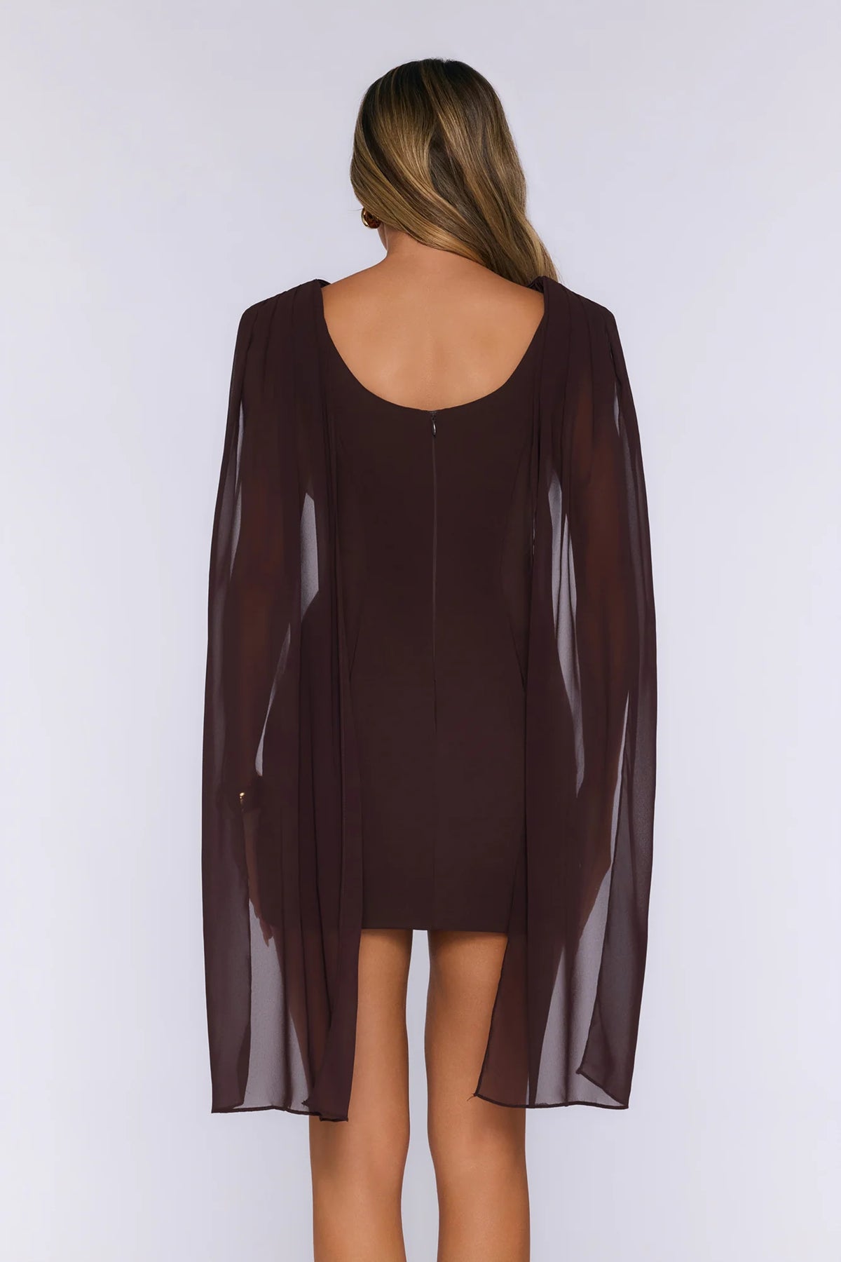 Whimsical Luxe Mini Dress Brown