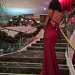 Romantic Affair Satin One Shoulder Maxi Dress Brown