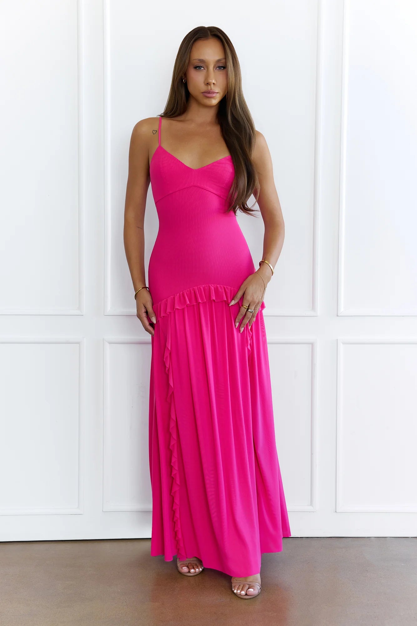 Gardenia Glow Maxi Dress Pink