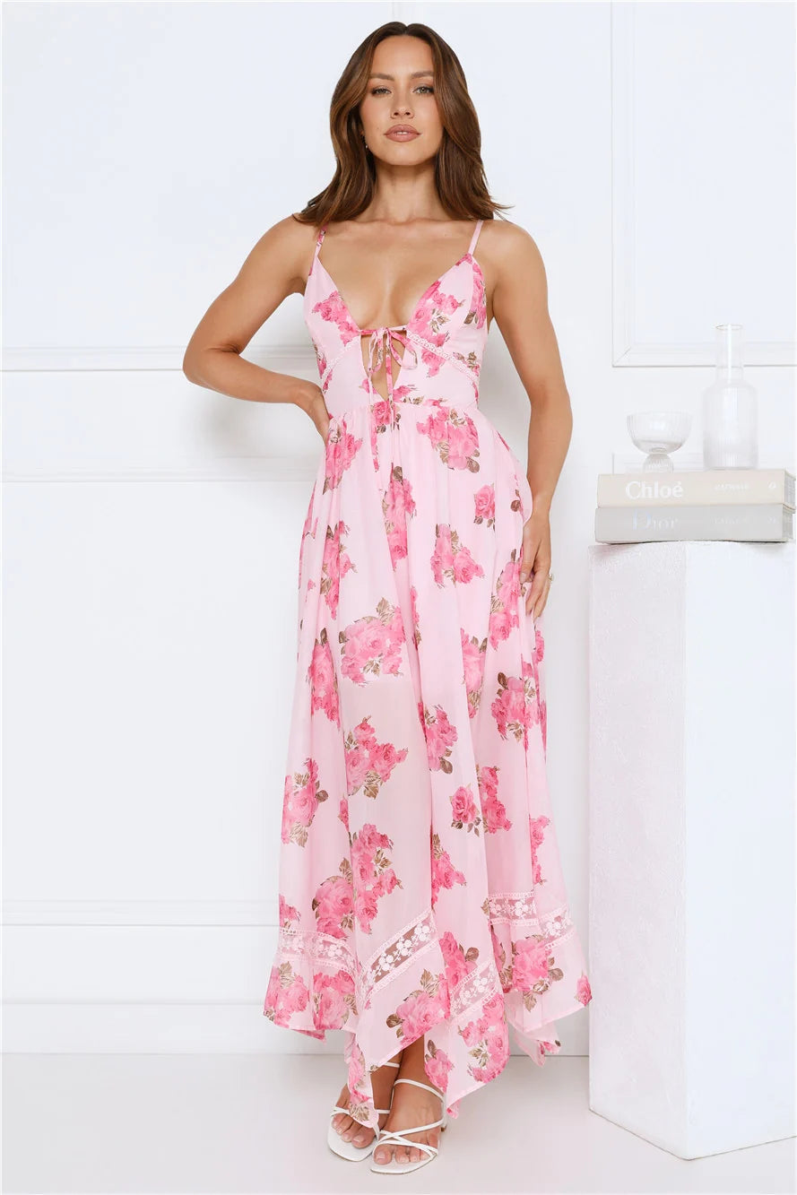 Fleur De Luxe Maxi Dress Pink