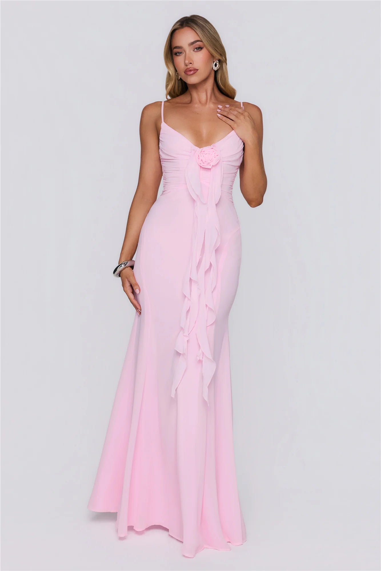 Dewy Dreams Maxi Dress Pink